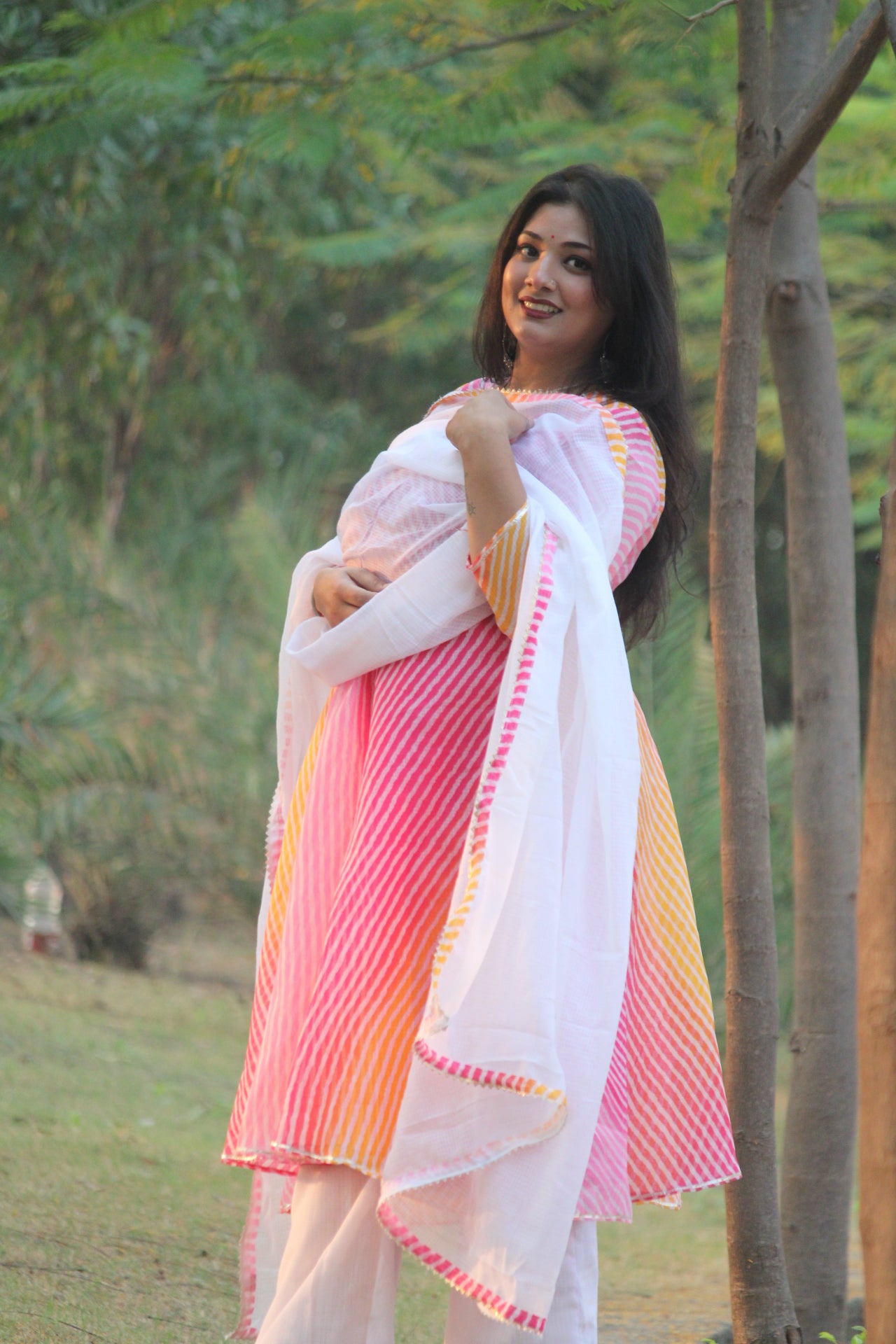 Kota doriya Lehriya suit set